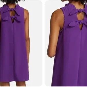 Lilly Pulitzer Allegra Purple Shift Dress with Bows on Back
